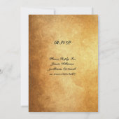 Golden 50th Wedding Jubileum Party Kaart (Achterkant)