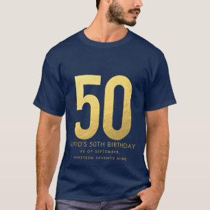 Golden 50th Wedding Jubileum Persoonlijke Partij T-shirt