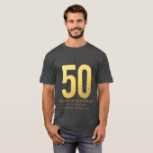 Golden 50th Wedding Jubileum Persoonlijke Partij T-shirt (Voorkant volledig)
