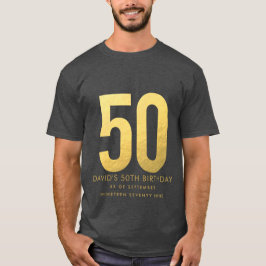 Golden 50th Wedding Jubileum Persoonlijke Partij T-shirt