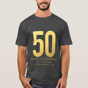 Golden 50th Wedding Jubileum Persoonlijke Partij T-shirt