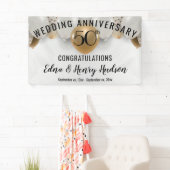 Golden 50th Wedding Jubileum Spandoek (Insitu)