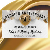 Golden 50th Wedding Jubileum Spandoek