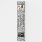 Golden 50th Wedding Jubileum Twee foto's Spandoek (Verticaal)