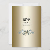 Golden 50th Wedding Jubileum Uitnodiging (Achterkant)