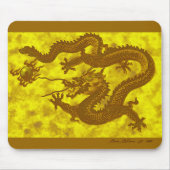 Golden 5-Toed Dragon Mousepad Muismat (Voorkant)