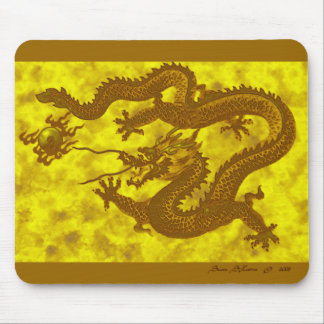 Golden 5-Toed Dragon Mousepad Muismat