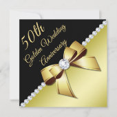 Golden 5oth Wedding Jubileum Kaart (Voorkant)