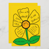 Golden 60th Birthday Gold Doodle Flower  Kaart (Voorkant / Achterkant)