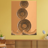 Golden Abstract Art – Modern Canvas Afdruk (Insitu (Woonkamer))