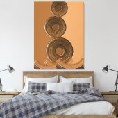 Golden Abstract Art – Modern Canvas Afdruk (Insitu (Slaapkamer))