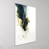 Golden Abstract Art Verlicht Poster Folie Goud (Laagn)