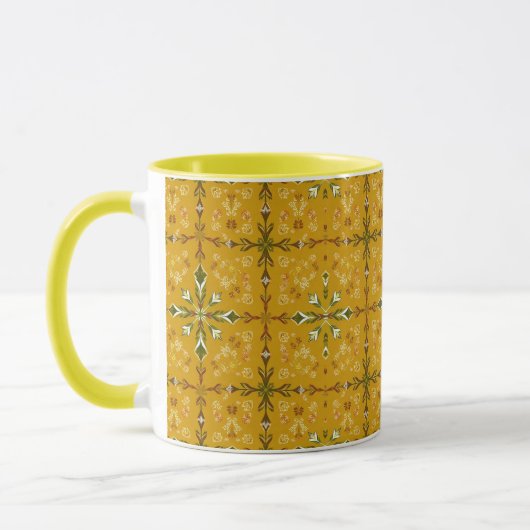 Golden Abstract Coffee Mug Mok (Links)
