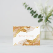 Golden Abstract DIY-Visitekaartje Visitekaartje (Staand voorkant)