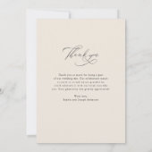 Golden Abstract | Elegante bruiloft Bedankkaart (Achterkant)