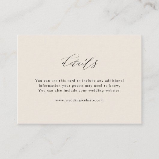 Golden Abstract | Elegante bruiloft details Informatiekaartje (Voorkant)