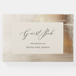 Golden Abstract | Elegante bruiloft Gastenboek