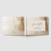 Golden Abstract | Elegante bruiloft Gastenboek (Volledig)