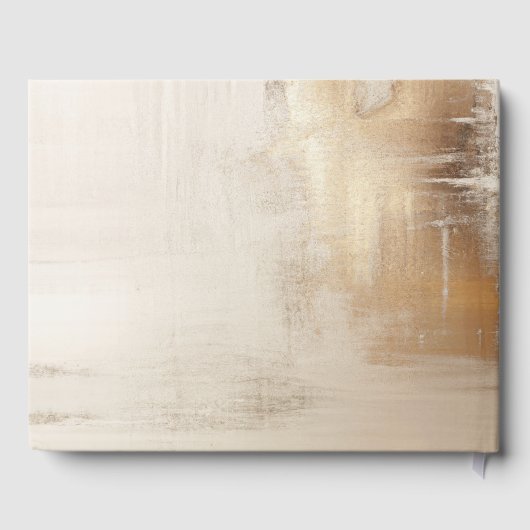 Golden Abstract | Elegante bruiloft Gastenboek (Achterkant)