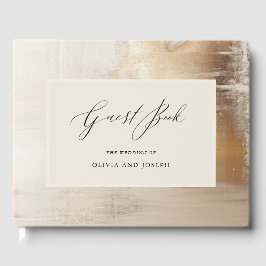Golden Abstract | Elegante bruiloft Gastenboek