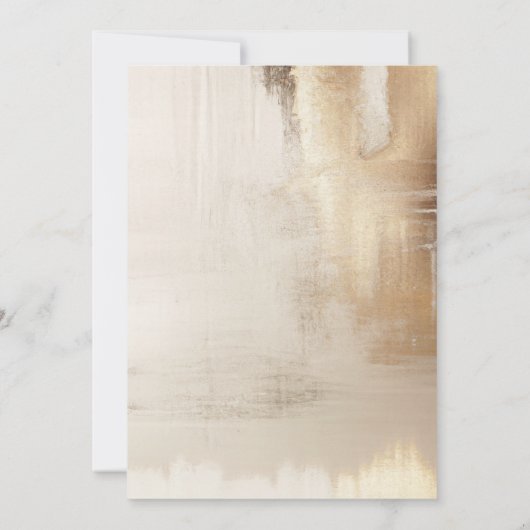 Golden Abstract | Elegante bruiloft Kaart (Achterkant)