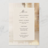 Golden Abstract | Elegante bruiloft Menu (Voorkant)
