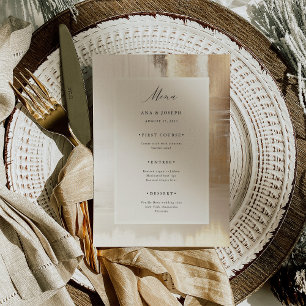 Golden Abstract Elegante bruiloft Menu