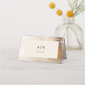 Golden Abstract | Elegante bruiloft Plaatskaartje (Achterkant)