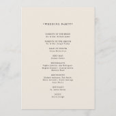 Golden Abstract | Elegante bruiloft Programmakaart (Achterkant)