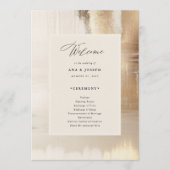 Golden Abstract | Elegante bruiloft Programmakaart (Voorkant)