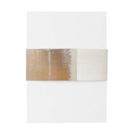 Golden Abstract | Elegante bruiloft Uitnodigingen Wikkel (Achterkant Voorbeeld)