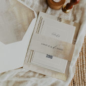 Golden Abstract | Elegante bruiloft Uitnodigingen Wikkel