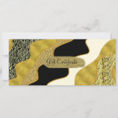 Golden Abstract Golve Modern Gold Gift Certificate Kaart (Voorkant)