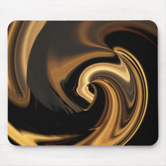 Golden Abstract Heart Mousepad Muismat (Voorkant)