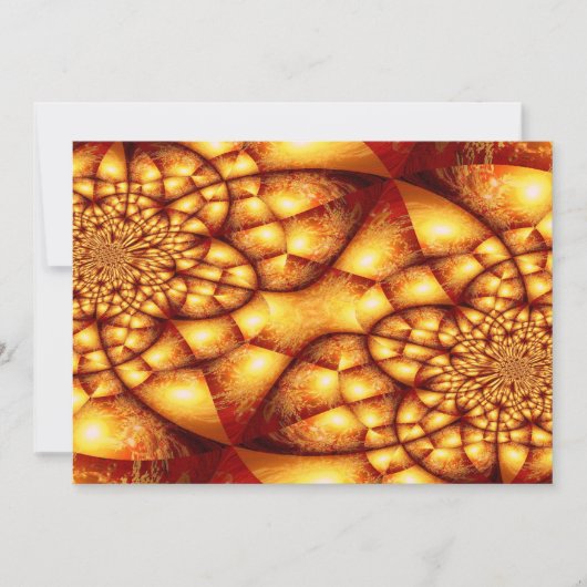 Golden Abstract Invitations Kaart (Voorkant)