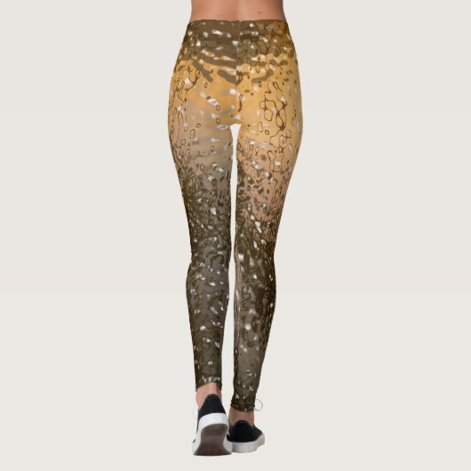 Golden Abstract Licht Leggings (Achterkant)