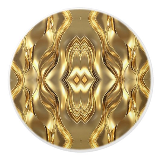 Golden abstract mandala pattern keramische knop (Voorkant)
