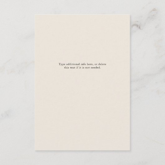 Golden Abstract | Moderne bruiloft details Informatiekaartje (Achterkant)