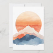 Golden Abstract Mountain Peak Sunrise Aankondiging (Voorkant)