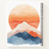 Golden Abstract Mountain Peak Sunrise Notitieboek (Achterkant)