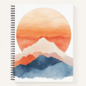 Golden Abstract Mountain Peak Sunrise Notitieboek (Voorkant)
