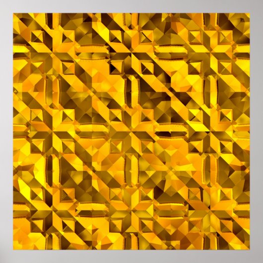Golden Abstract Poster (Voorkant)