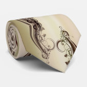 Golden Abstract Stropdas (Opgerold)