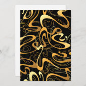 Golden Abstract Swirl Pattern Kaart (Voorkant / Achterkant)