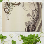 Golden Abstract Theedoek (Gevouwen)