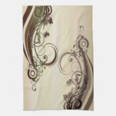 Golden Abstract Theedoek (Verticaal)