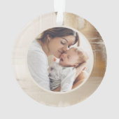 Golden Abstract | Twee familiefoto's Ornament (achterkant)