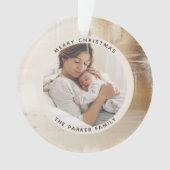 Golden Abstract | Twee familiefoto's Ornament (voorkant)