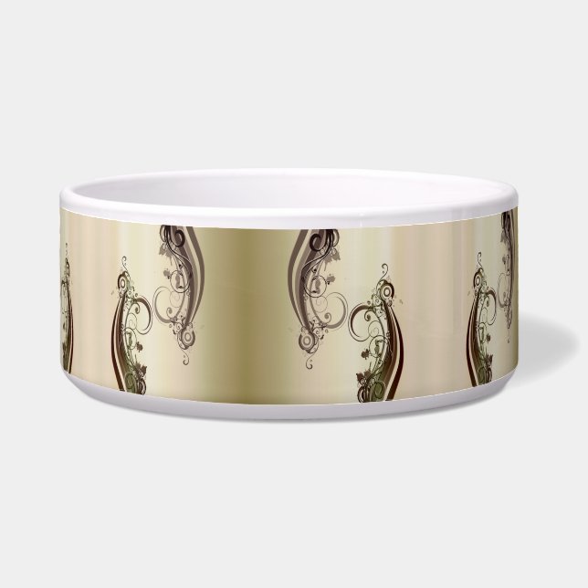 Golden Abstract Voerbakje (Voorkant)