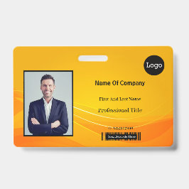 Golden Abstracte foto-id Badge